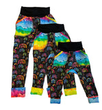 Rainbow Watercolor Grow With Me Joggers - Custom Size ranges NB to 12/16-  Handmade Colorful