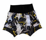 Ninja Bunny Boy Shorties size 18-24 Months RTS  - Spring Summer Shorts Monochrome Ready to Ship