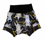 Ninja Bunny Boy Shorties size 18-24 Months RTS  - Spring Summer Shorts Monochrome Ready to Ship